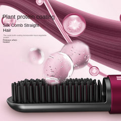 New Wireless Straight Hair Does Not Hurt Negative Ion Mini Portable Dual-purpose Fluffy Artifact Curly Hair Lazy Splint Electric Comb