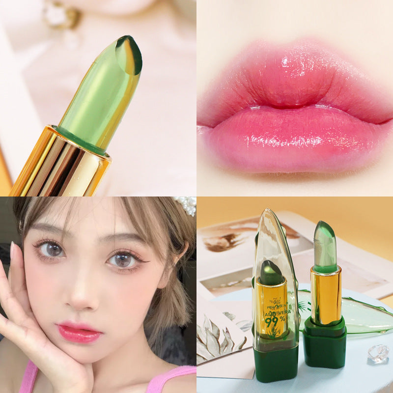 Aloe Vera Gel Jelly Color-changing Lipstick Moisturizing Moisturizing Repair Plant Care Lip Balm